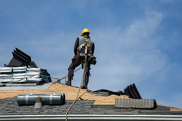 Professional Gutter Installation technician working in Plainsboro, NJ